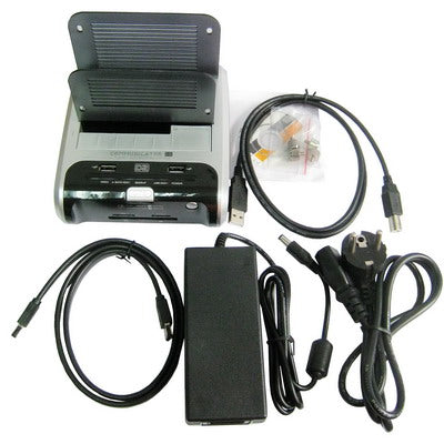 Dual 2.5/3.5 inch SATA HDD Docking Station + USB eSATA Backup with Sim, Smart Card Reader, USB Hub, Wifi