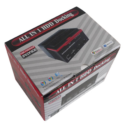 2.5 inch & 3.5 inch Multi-function USB 2.0 SATA /IDE HDD Docking with Card Reader & 2 ports HUB(Black)