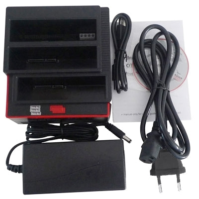 2.5 inch & 3.5 inch Multi-function USB 2.0 SATA /IDE HDD Docking with Card Reader & 1 port IDE +2 ports SATA HDD & 2 ports HUB(Black)