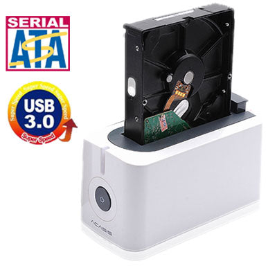 Multi-function Communicator USB 3.0 2.5 inch / 3.5 inch SATA HDD Docking Station, Support Intelligent Sleep Function(White)