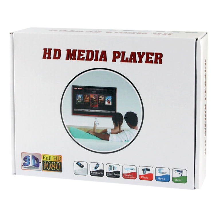 Mini Full HD 1080P Media Player with Remote Controller, Support YPbPr / AV / SD Card / USB Flash Disk / HDMI Output