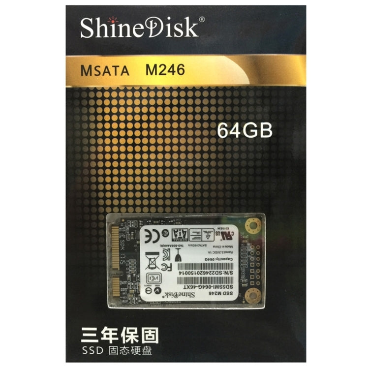 ShineDisk M246 64GB Solid State Drive / mSATA3.0 Hard Disk for Laptop
