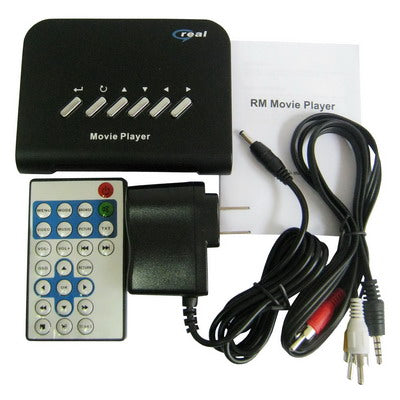 RM Movie Player with Remote controller, Support SD/MMC Card, USB flash disk