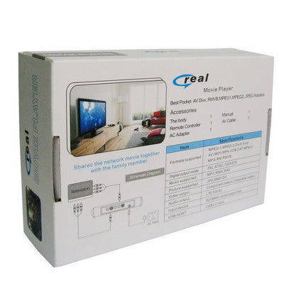 RM Movie Player with Remote controller, Support SD/MMC Card, USB flash disk