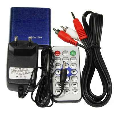 Mini Full HD 1080P HDMI MultiMedia HDD player with SD/MMC Card reader/HOST Function, External HDD, Size: 63*60*13mm