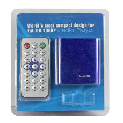 Mini Full HD 1080P HDMI MultiMedia HDD player with SD/MMC Card reader/HOST Function, External HDD, Size: 63*60*13mm