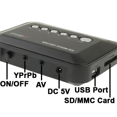 1080P HD Media Player, Support SD/MMC/MS Cards, Maximum support to 3TB