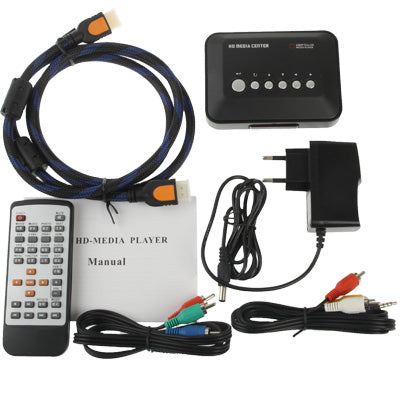 1080P HD Media Player, Support SD/MMC/MS Cards, Maximum support to 3TB