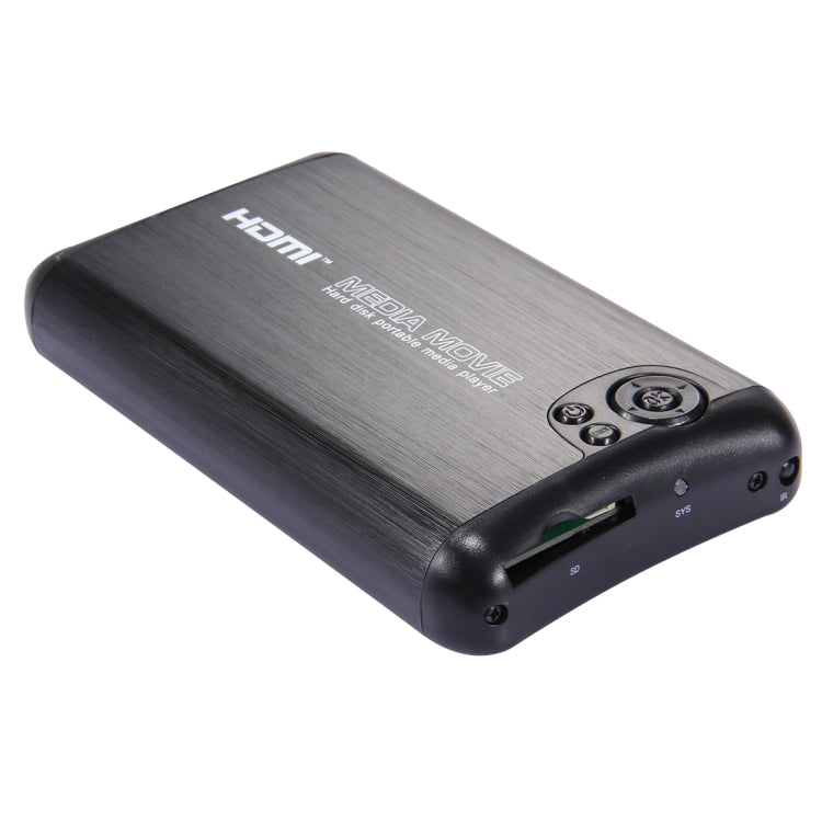 1080P Full HD Aluminum Shell Media Player with Remote Control & HDMI Interface, Support SD Card / USB Flash Disk / External SATA HDD