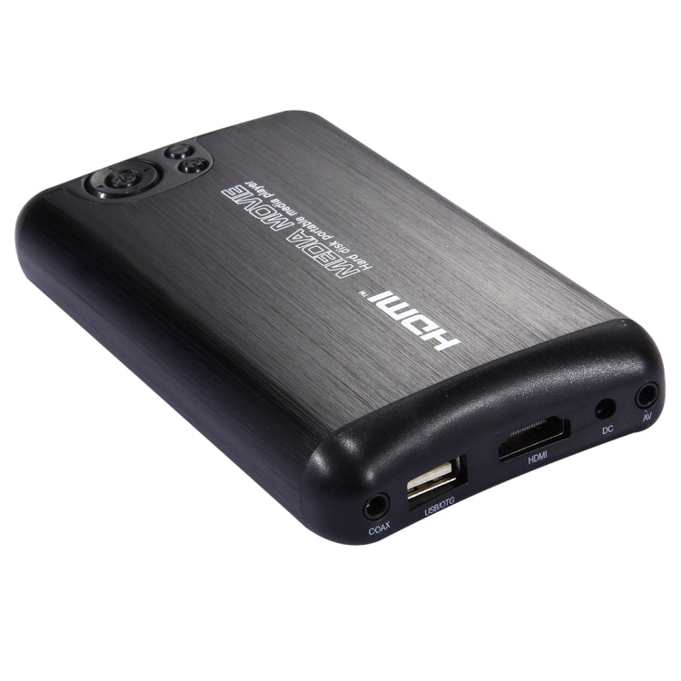 1080P Full HD Aluminum Shell Media Player with Remote Control & HDMI Interface, Support SD Card / USB Flash Disk / External SATA HDD