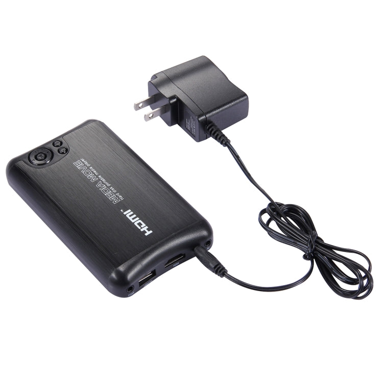 1080P Full HD Aluminum Shell Media Player with Remote Control & HDMI Interface, Support SD Card / USB Flash Disk / External SATA HDD