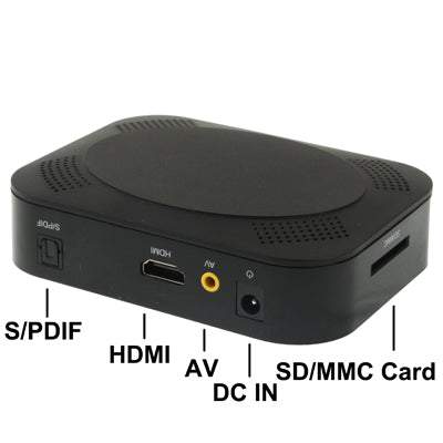 1080P Full HD Media Player with Remote Control & HDMI Interface, Support SD Card / USB Flash Disk / Autoplay / Repeat Play(Black)