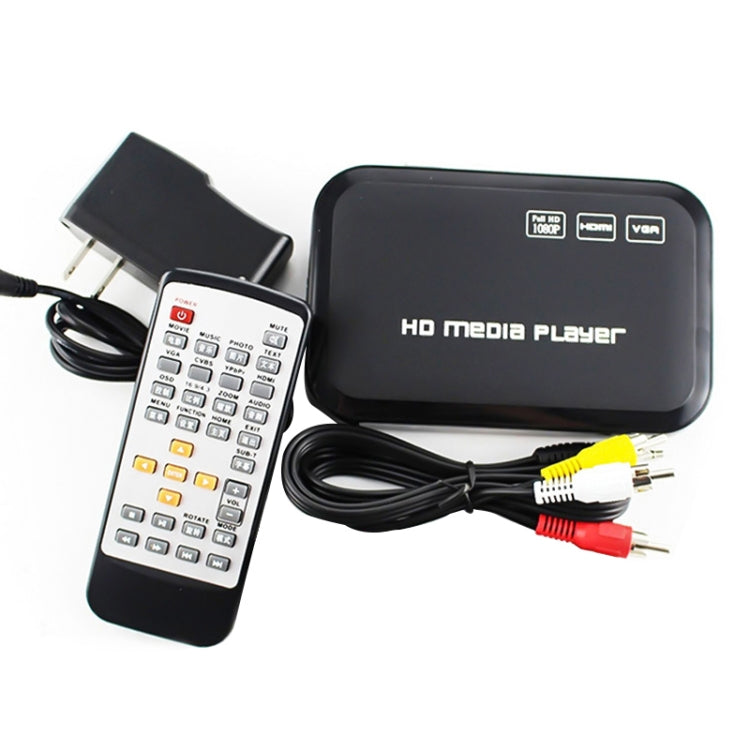1080P HD Media Player, Support SD/MMC Cards(Black)