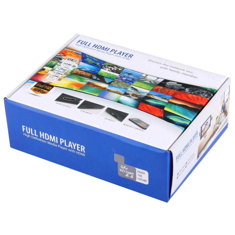 1080P HD Media Player, Support SD / MMC Cards(Black)