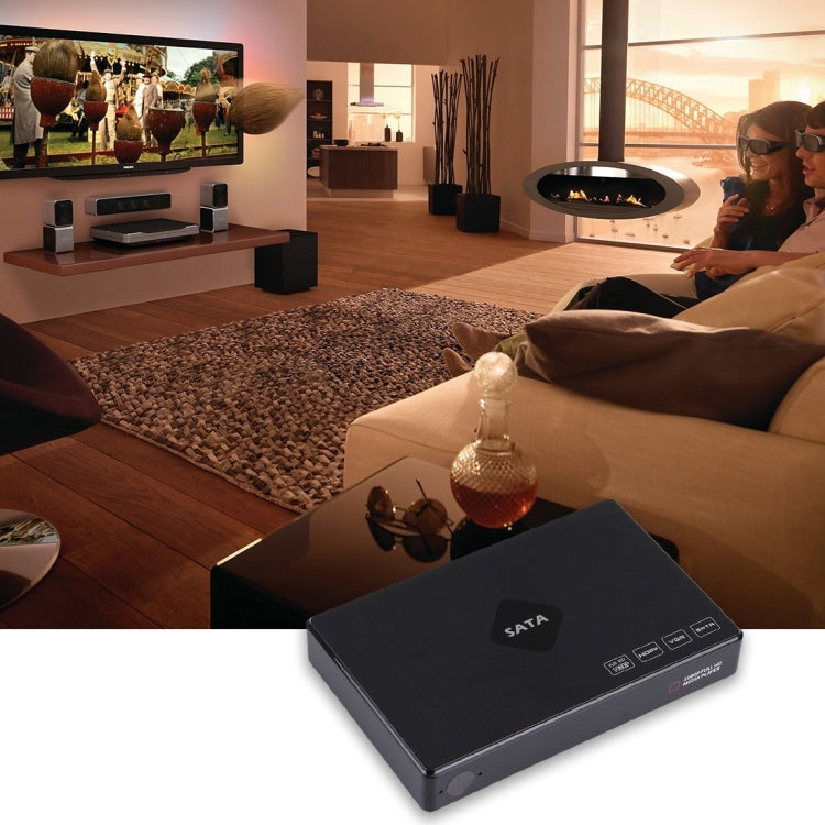 1080P HD Media Player, Support SD / MMC Cards(Black)