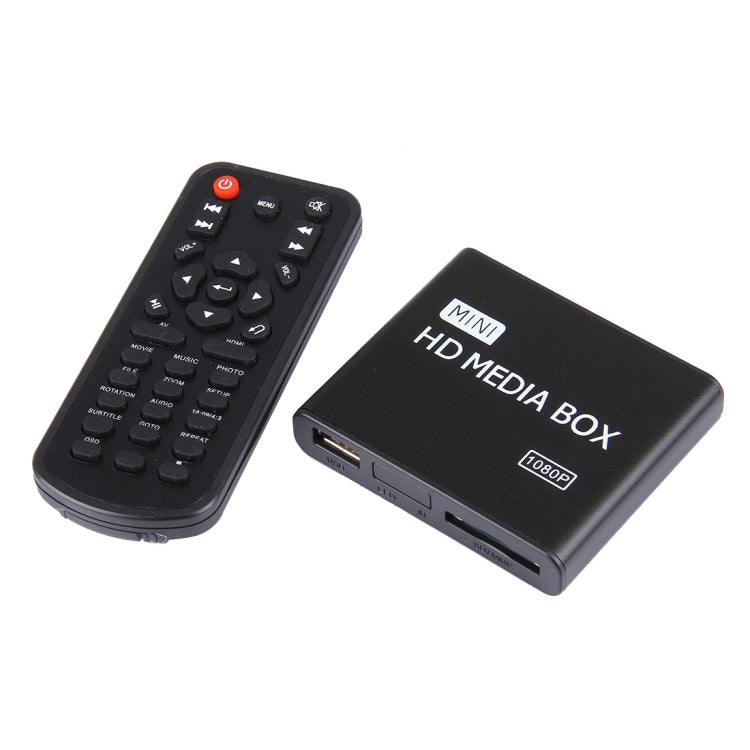 Full HD 1080P HDMI MultiMedia HDD player with SD/MMC Card & USB Slot, Support External Removable Hard Disk Storage(Black)