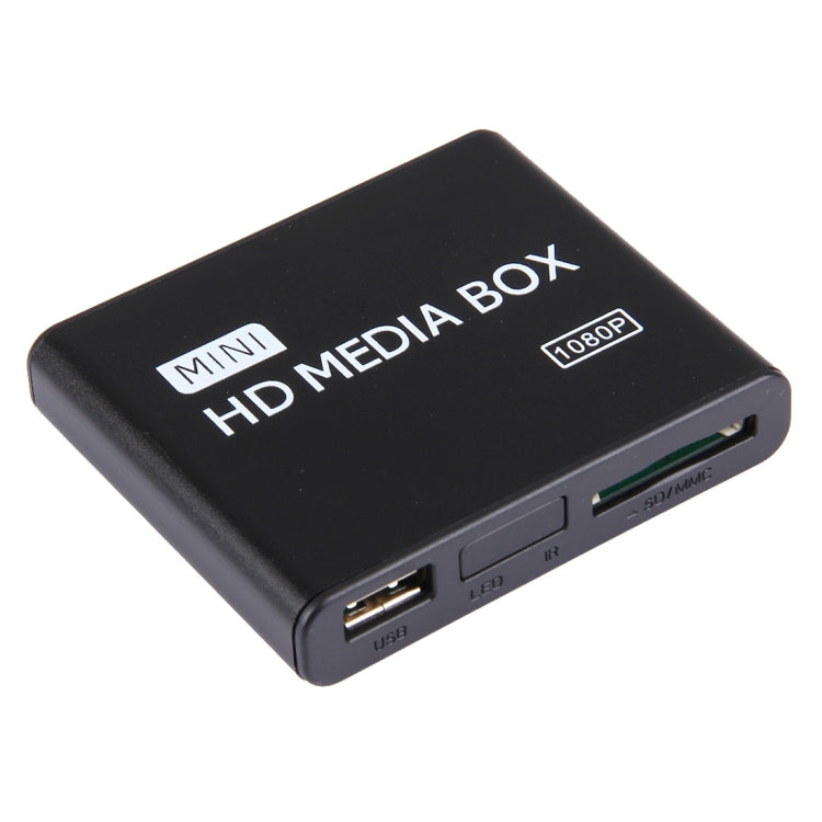Full HD 1080P HDMI MultiMedia HDD player with SD/MMC Card & USB Slot, Support External Removable Hard Disk Storage(Black)