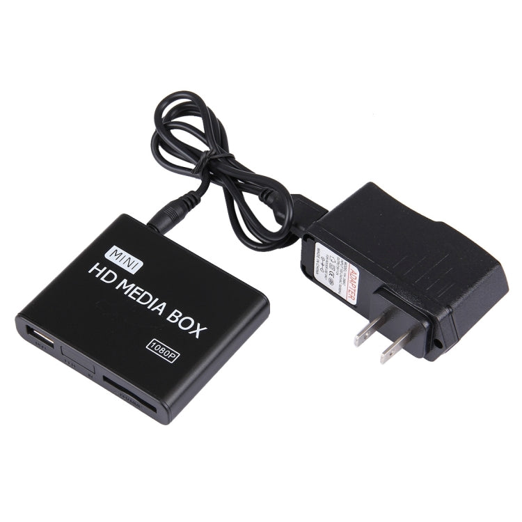 Full HD 1080P HDMI MultiMedia HDD player with SD/MMC Card & USB Slot, Support External Removable Hard Disk Storage(Black)