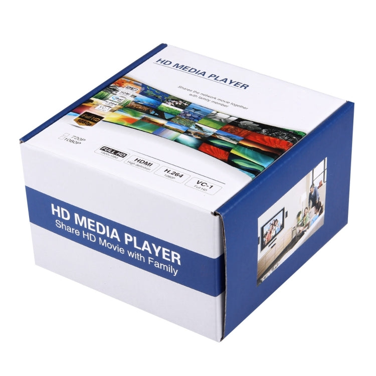 Full HD 1080P HDMI MultiMedia HDD player with SD/MMC Card & USB Slot, Support External Removable Hard Disk Storage(Black)