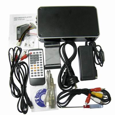 3.5-Inch SATA & IDE HDD Divx Media Player for SD(MMC) Card(Black)