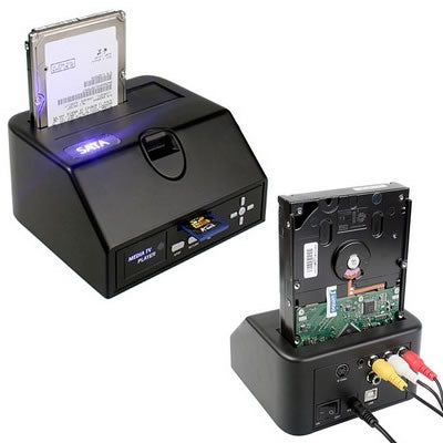 New dock sata multi media Player HDD Multimedia player with Card reader 2.5 inch & 3.5 inch SATA HDD