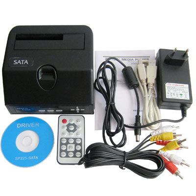 New dock sata multi media Player HDD Multimedia player with Card reader 2.5 inch & 3.5 inch SATA HDD