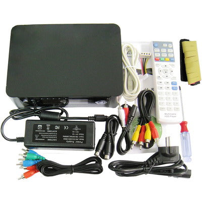 3.5 inch SATA/IDE HDMI (1080i/720p)  DIVX HDD Player + SD/MMC Card Reader+SPIDF and Coaxial port, 5.1CH+HOST+LCD+Fan, Support UP to 1TB hard disk, Use ESS/Silan8366 Chipset(Black)