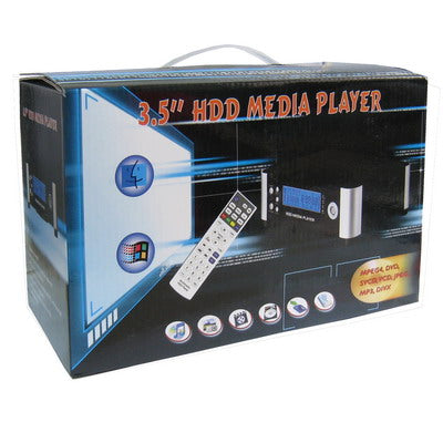 3.5 inch SATA/IDE HDMI (1080i/720p)  DIVX HDD Player + SD/MMC Card Reader+SPIDF and Coaxial port, 5.1CH+HOST+LCD+Fan, Support UP to 1TB hard disk, Use ESS/Silan8366 Chipset(Black)