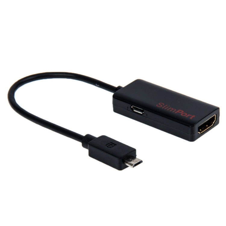 Micro USB Slim Port to HDMI Adapter for Google Nexus 4 & 5, LG Optimus G Pro & 2 & 3, Fujitsu, Asus, Support HD TV 1080 & 3D Output, Length: 15cm(Black)