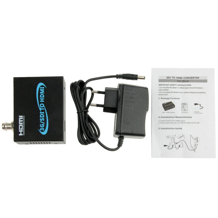 Full HD Output 1080P SDI To HDMI Converter 3G-SDI to HDMI for Driving Monitor, Model: AY-3501(Black)