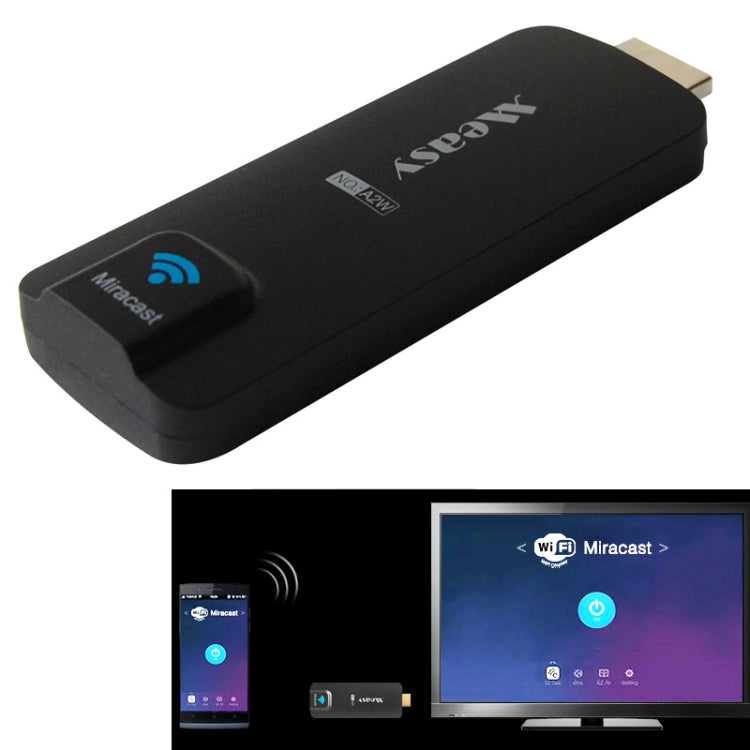 Measy A2W Miracast Ezcast Dongle Streaming Dongle with HDMI / Wi-Fi / Airplay DLNA(Black)