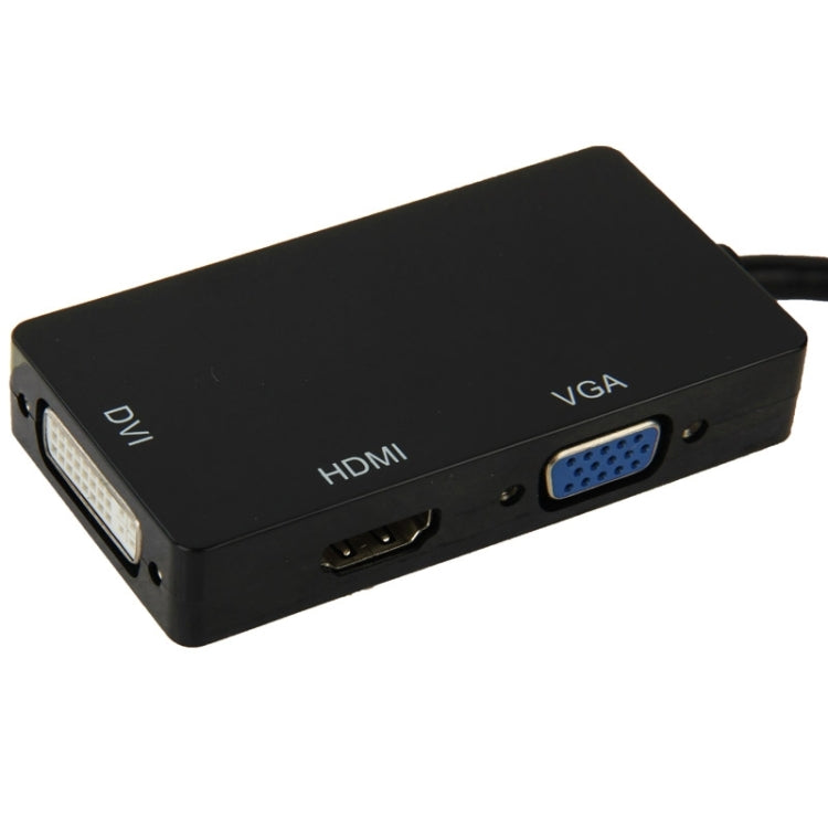 Mini DisplayPort Male to HDMI + VGA + DVI Female Adapter Converter Cable for Mac Book Pro Air, Cable Length: 17cm