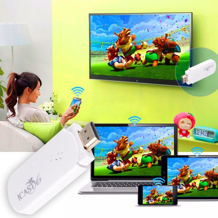 M1 IPUSH HDMI AirPlay DLNA WIFI Displayer Receiver for Android OS / iOS Below 7.0 Devices (Just for AIRPLAY IPUSH, Not Support iPhone 5S)(White)