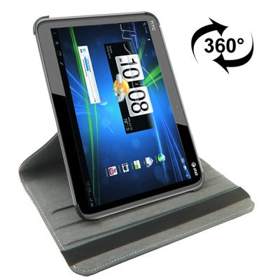 360 Degree Rotatable Leather Case with Holder for HTC Jetstream(Black)