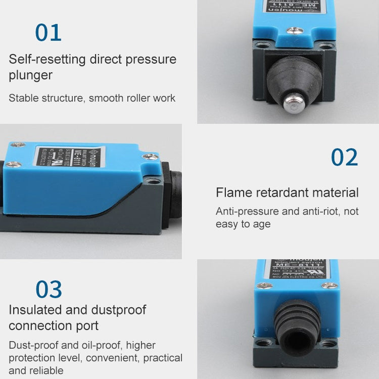 ME-8111 Self-reset Pin Plunger Type AC Mini Limit Switch(Blue)