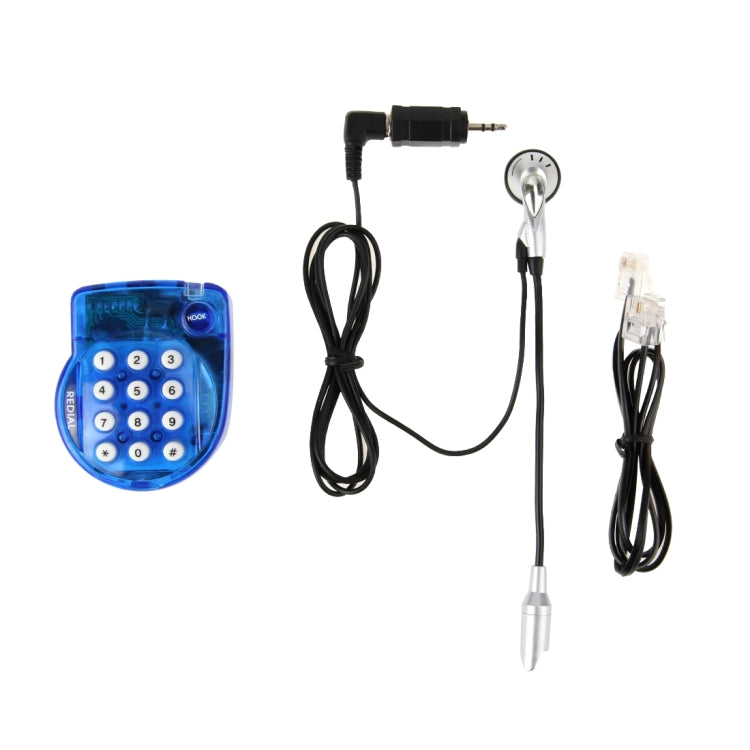 QL-2008 Phone Genius Mini Handsfree Telephone, Size: 57 x 46 x 26mm(Blue)
