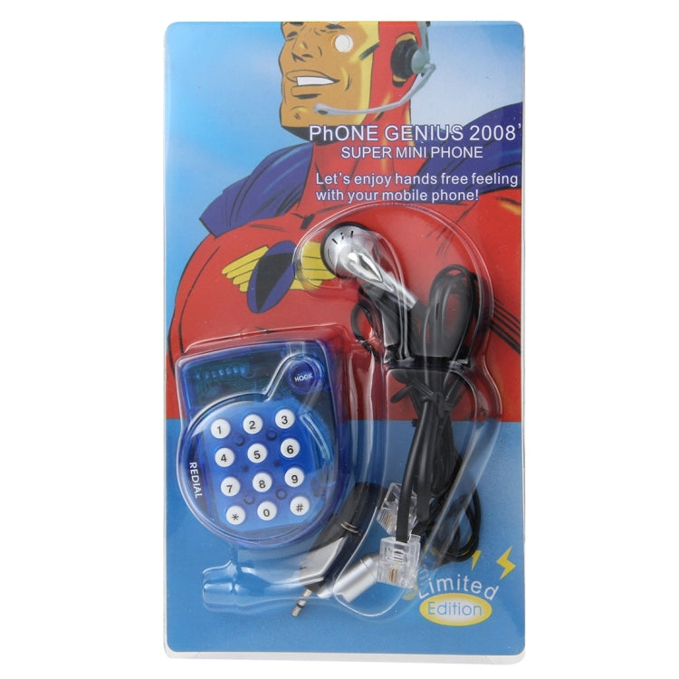 QL-2008 Phone Genius Mini Handsfree Telephone, Size: 57 x 46 x 26mm(Blue)