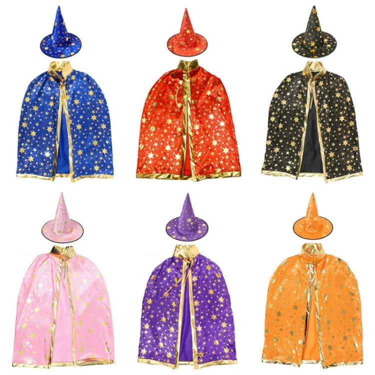 Halloween Cloak + Mysterious Witch Hat(Black)