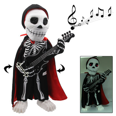 Ghost Style Halloween Electric Toys With Guitar / Halloween Supplies(Black)