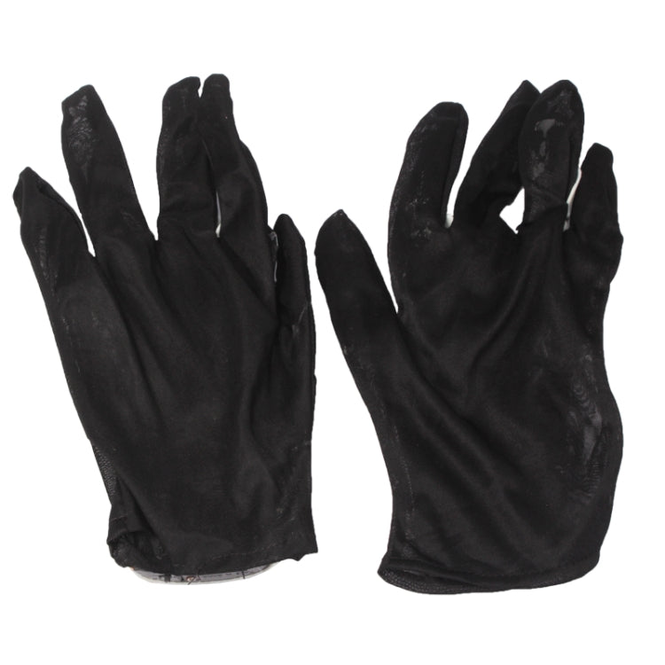 Halloween Scary Skeleton Bones Glow Gloves(Black)