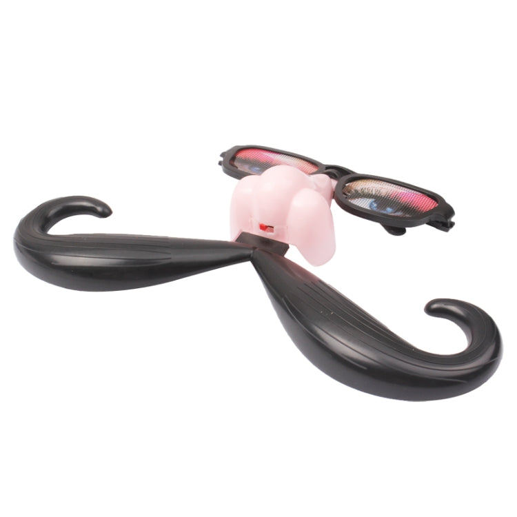 Funny Decoration Glasses with Colorful LED Light Nose & Vibrissa Halloween Props