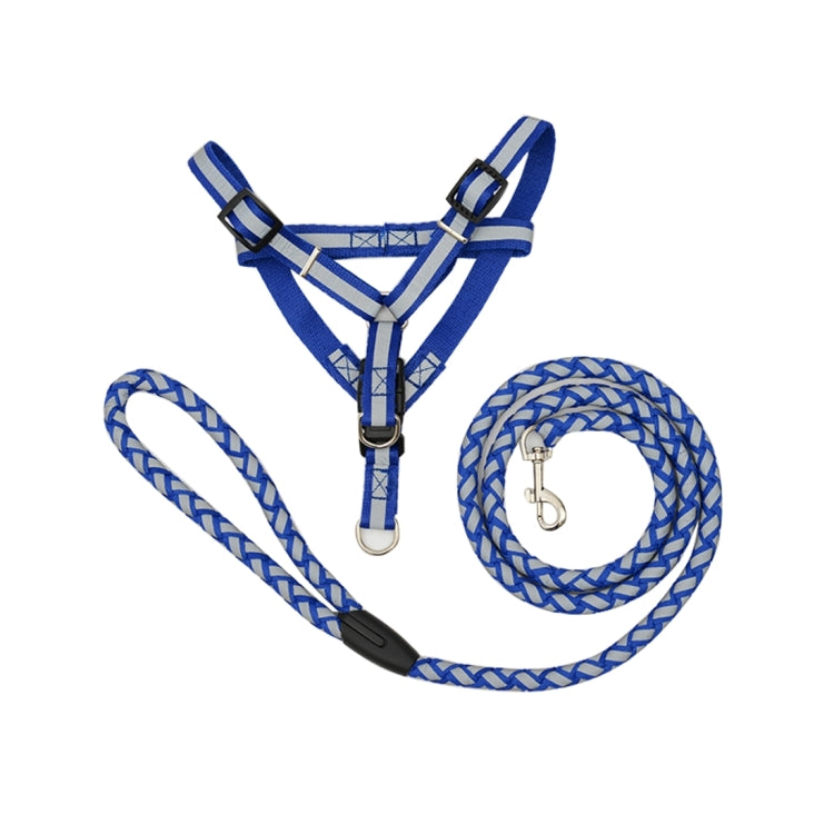Durable Harness Lead Leash Traction Rope Dog Safety Rope Chain with Reflective Stripe, Size: 120cm(L) x 1.5cm(D), Random Color Delivery