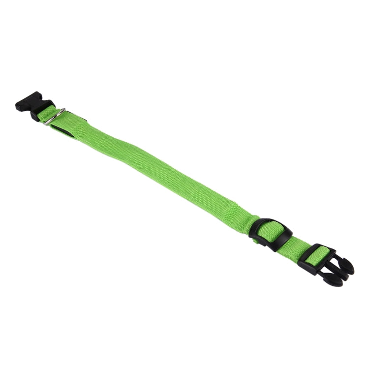 Adjustable 3-Mode LED Flashing Dog Collar, Size: XL(Green)