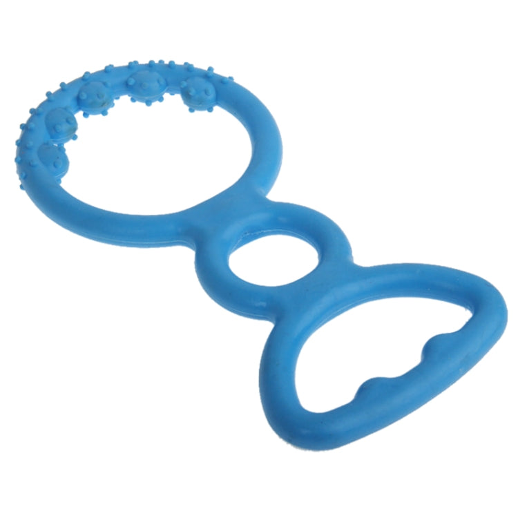 Pet Dog Rubber Interactive Ring Griphook Toy(Blue)