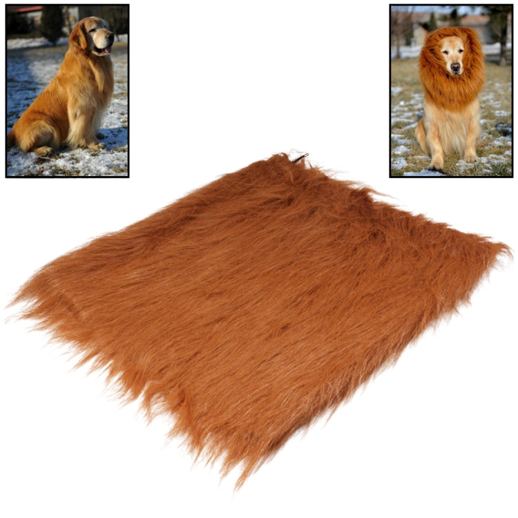 Large Pet Dog Cat Lion Wigs Mane Hair Festival Party Fancy Dress Clothes Costume