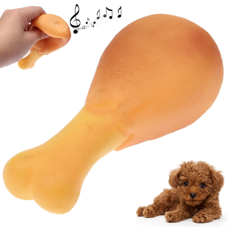 Round Drumstick Shape Plastic Pet Toys with Whistle for Dogs / Cats