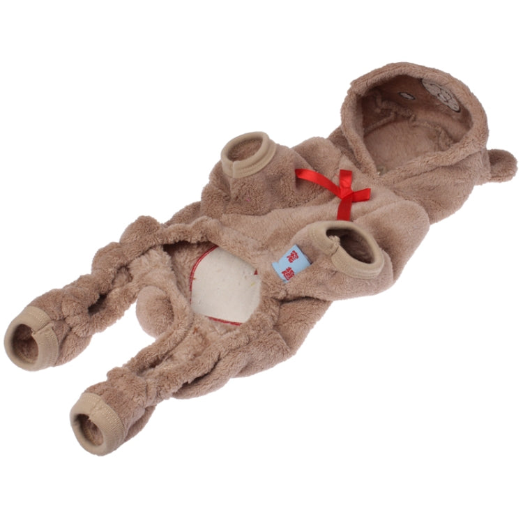 Lovely Bear Style Dog Plush Coat Autumn / Winter Clothes, Size: