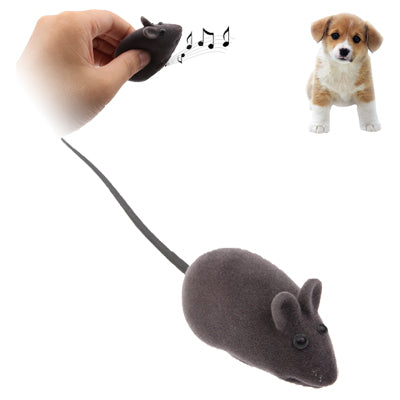 Happy Mouse Pet Dog / Cat Toy with a Whistle(Grey)