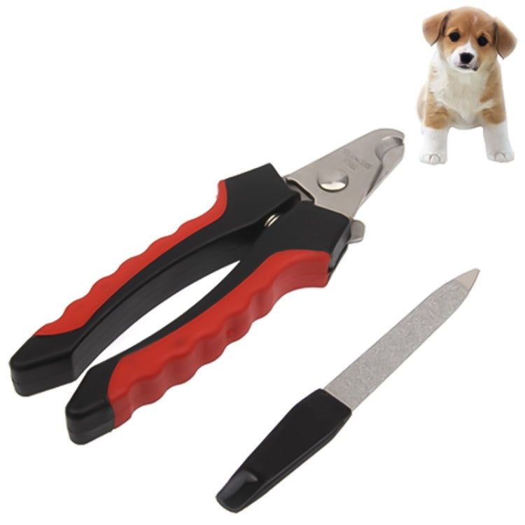 Pet Nail Scissors and Paw Nail File Tool Set(Black)