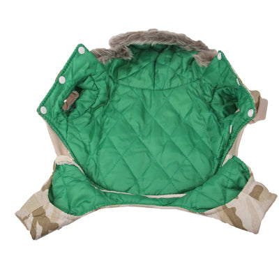 Winter Camouflage Style Coat for Dogs with Zipper ( Size: M)
